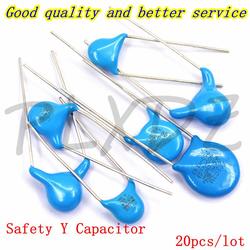 Condensateur Y De Régulation De Sécurité Y1 Y2, 50 Pièces, 250V 400V 221K 471K 102M 152M 222M 332M 472M 103M 1/2.2/4.7/10nF P7.5mm P10mm (Size : Y1 400V102M-P10