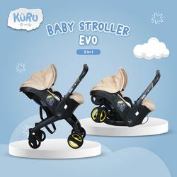 Kuru EVO 2in1 Baby / Infant Stroller & Car Seat - Kereta Dorong Bayi - dark grey