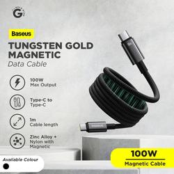 Baseus Tungsten Gold Magnetic Fast Charging Kabel Data Type-C to Type-C PD 100W
