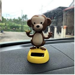 Pajangan Figure Goyang Kepala Mobil Solar Power LITTLE Monyet MONKEY