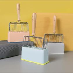 MAUVE Sekop Serokan Pasir Stainless Jumbo 1SET Sekop Poop Pet Anjing Kucing Litter Box Scoop Premium