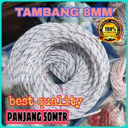 TALI TAMBANG 8MM 50 METER,TALI PENGIKAT BARANG TERPAL TRUK,PICK UP,LOSBAK,CONTAINER/TALI DADONG SERBAGUNA