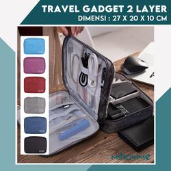 Travel Pouch Gadget Organizer Storage Tas Penyimpanan Kabel Charger 2
