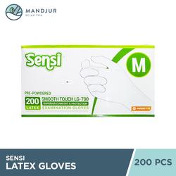 Sensi Latex Examination Gloves (Sarung Tangan Medis) Size M - Isi 200