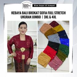 Kebaya bali brokat sofia full strecth jumbo lengan panjang atasan baju tradisional