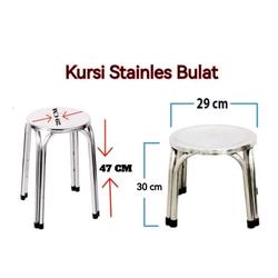 KURSI BAKSO BULAT KURSI STAINLESS STEEL KOKOH