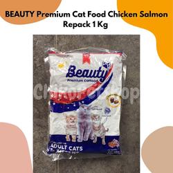 BEAUTY Premium Cat Food Chicken Salmon Makanan Kucing Dewasa 1 Kg