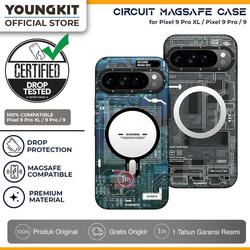 Youngkit Case Compatible For Google Pixel 9 Pro XL / 9 Pro / 9 - Circuit Magsafe Casing