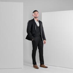 Setelan Jas Celana & Rompi Tuxedo Hitam - Peaky Premium Series - Goldy outfit