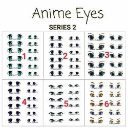 sticker mata nendoroid mata anime BJD action figure bahan clay craft - Nomor 5