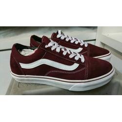 maroon vans old school