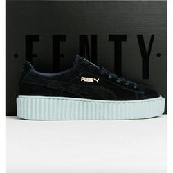 puma creepers dark blue