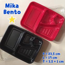 Mika Bento Sekat 4 / Kotak Nasi Bento Bintang / Lunch Box - dcba - Hitam