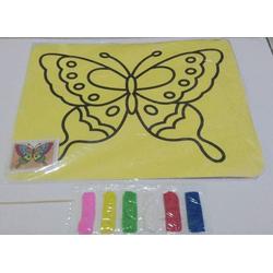 Mainan edukasi mewarnai pasir ukuran 15*20 cm