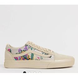 black vans flowers