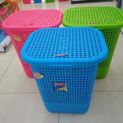 Keranjang Pakaian Kotor/Laundry Jumbo Tutup Lion Star, tebal dan awet.