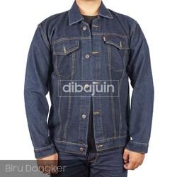 Jual Jaket Jeans Levis Pria - Abu, XL 