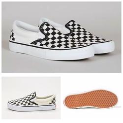harga retail vans slip on checkerboard