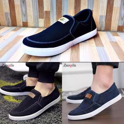 Zuoqilu SEPATU SLIP ON PRIA VANO 02 TERLARIS Bahan MESS Berkualitas Sole Karet Lokal Nyaman Size 39-43 Navy Hitam Abu Sepatu Sneakers Pria Murah