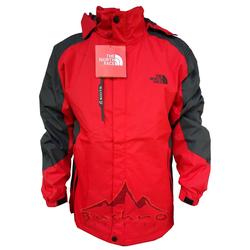 north face red and black