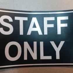 Employees Only 14X20 .125 Polycarbonate Sign Employees Only 14X20 .125 Polycarbonate Sign