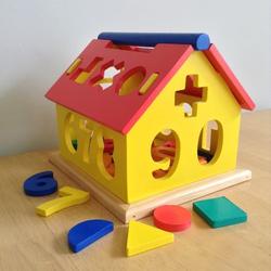 Mainan edukasi kayu rumah angka