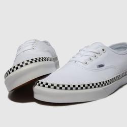 blue vans with checkered foxing
