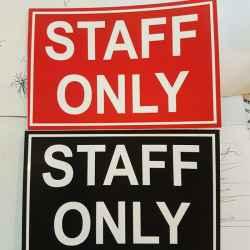Employees Only 14X20 .125 Polycarbonate Sign Employees Only 14X20 .125 Polycarbonate Sign