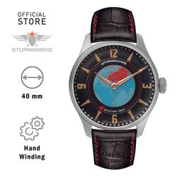 STURMANSKIE Sputnik 2609/3735431 Jam Tangan Steel Hitam Manual