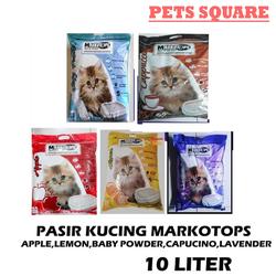PASIR KUCING GUMPAL WANGI MARKOTOPS 10L (KHUSUS GRAB/GOSEN)