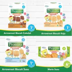 PROMINA Arrowroot & Marie Susu (Biskuit Snack Cemilan Biskuit Bayi) - marie susu