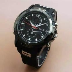 jam tangan pria original lasebo rubber tipe 981 wateresistant - full black
