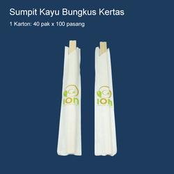 Sumpit Kayu Bungkus Kertas isi 100 pasang