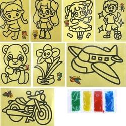 Mainan Edukasi Mewarnai Pasir Ukuran Besar ( 20,5 cm X 15,5cm) - Merah Muda