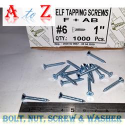 skrup tapping FH (+) 6x 1 in/screw 6 x 1 inch/sekrup putih 6x 2,5 cm