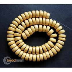 Manik Kayu Bentuk Pucalet, 10x5mm, 1 Renteng Bahan Aksesoris