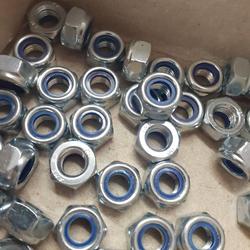 nylon seal nut m5 galvanized mur nilon lock nut m5 putih besi mur seal