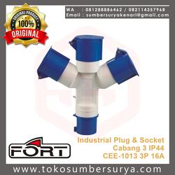 Industrial Plug & Socket (Cabang 3) IP44 CEE-1013 3 Pin 16A Fort