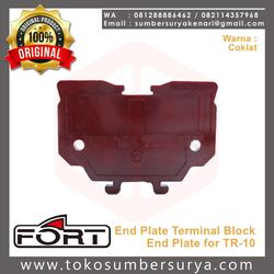 End Plate untuk TR-10 / TR10 Terminal Block Model Kasuga Coklat Fort