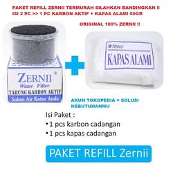 SK - 1 ORI PAKET REFILL Filter Air Zernii 1 PC Karbon + 1 PC Kapas