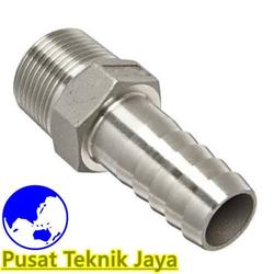 hose nipple/nepel selang stainless 1/2" inch