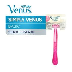 Gillette Simply Venus 3 Basic HRDC 1 Pcs - Pisau Cukur Wanita