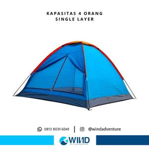 Tenda Single Layer 4 Person Orang Not Great Outdoor Consina Monodome