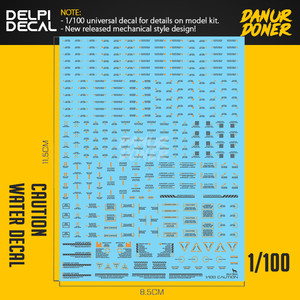 1/100 WATER DECAL GUNDAM CAUTION MECHANICAL
