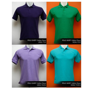 Polo Tshirt Cotton Pique Unisex Warna