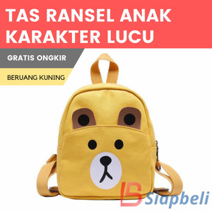 TAS RANSEL ANAK PEREMPUAN SD TK KARAKTER BERUANG LUCU UNIK CEWEK