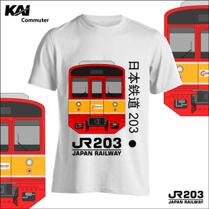 Kaos Railfans Kereta Api KRL JR203 (Dewasa/Anak)