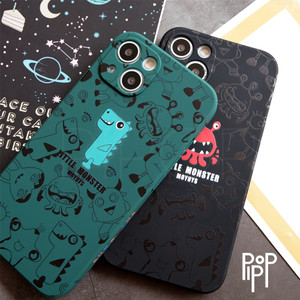 Monster Square Case 7 8 Plus X XS MAX XR 11 12 13 PRO MAX MINI