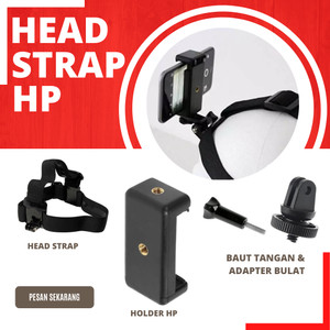 Head Strap Hp Holder Phone Tali Kepala Action Camera Gopro Bpro Kogan