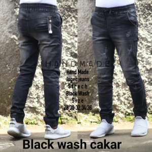 celana panjang jogger Jeans strech terlaris buat pria dewasa keren